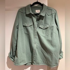 SEZANE Servanne Shirt Size 46 Sage